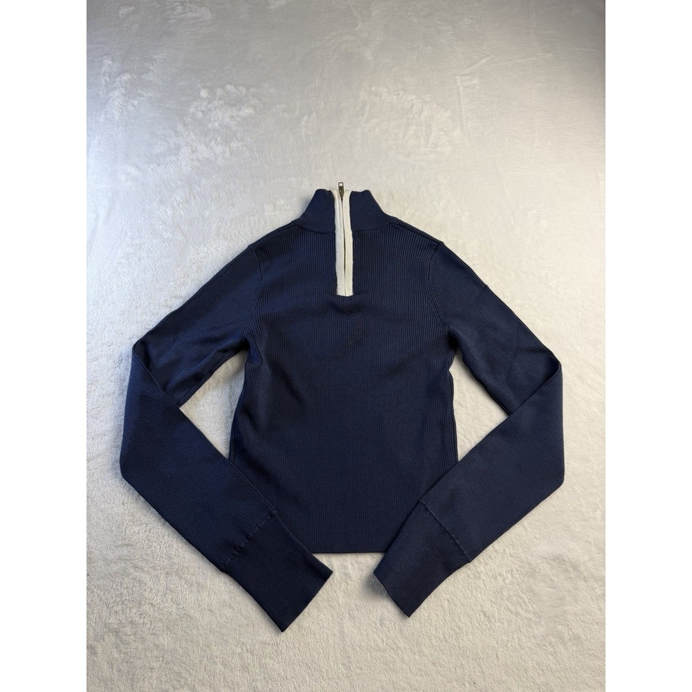 Cara Cara Greta Top Navy Long Sleeve Woman's Small - Picture 3 of 8